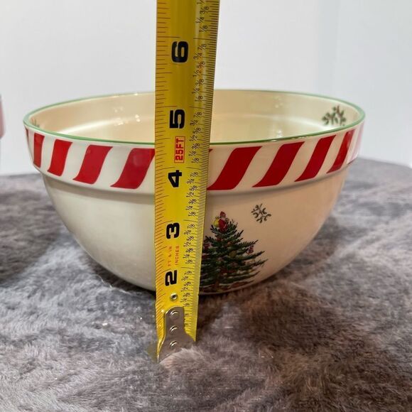 Spode Christmas Tree Peppermint Nesting Bowls set of 2 - Picture 10 of 10